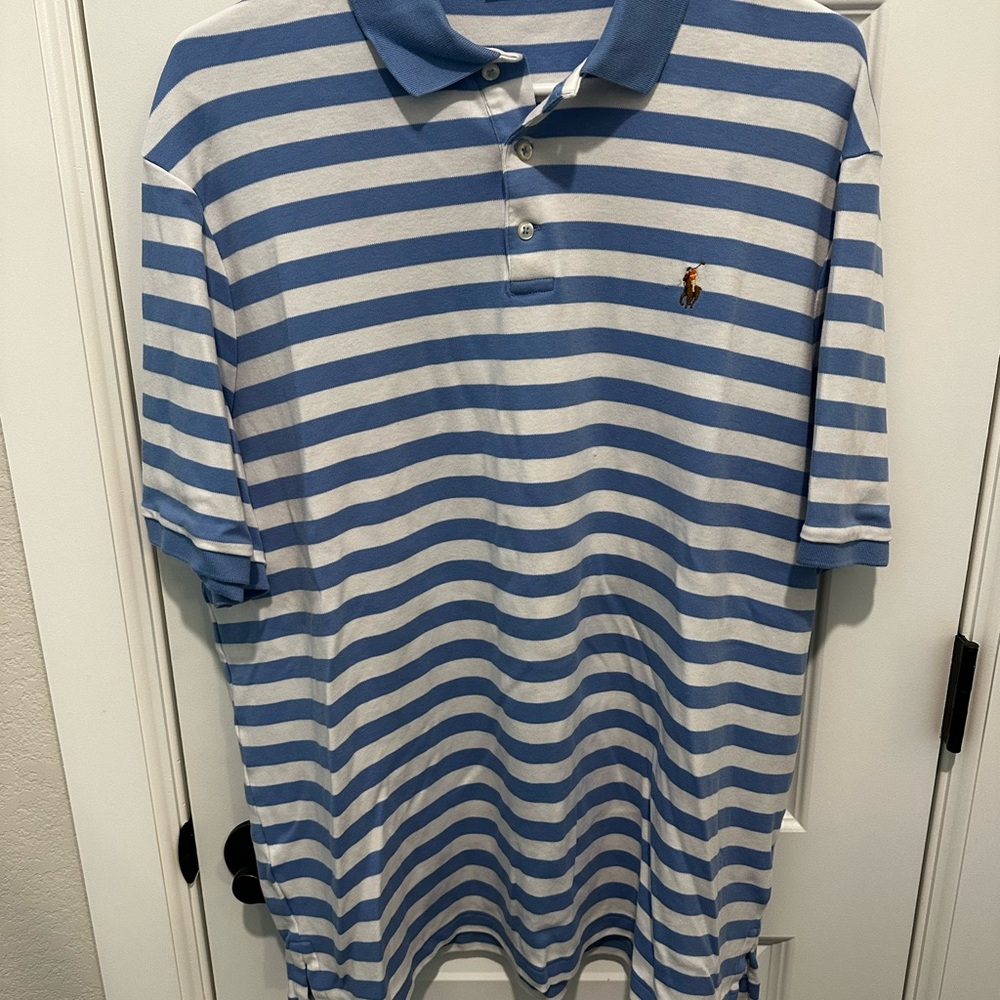 Polo by Ralph Lauren Light Blue & White Striped Polo
